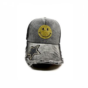 Golden Star Smiley Cap
