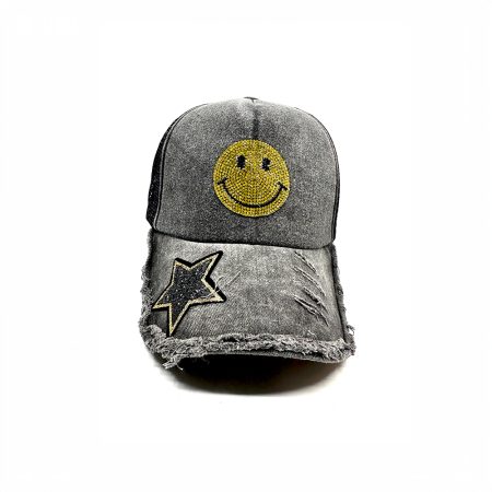 Golden Star Smiley Cap