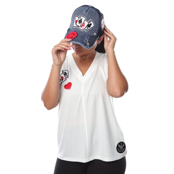 White Royal Flush T-Shirt - Image 4