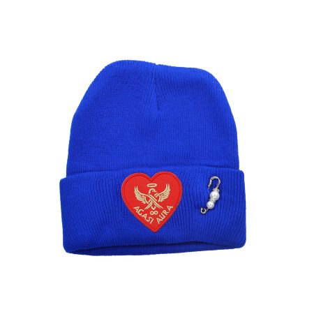 Heart Emblem Knit Hat