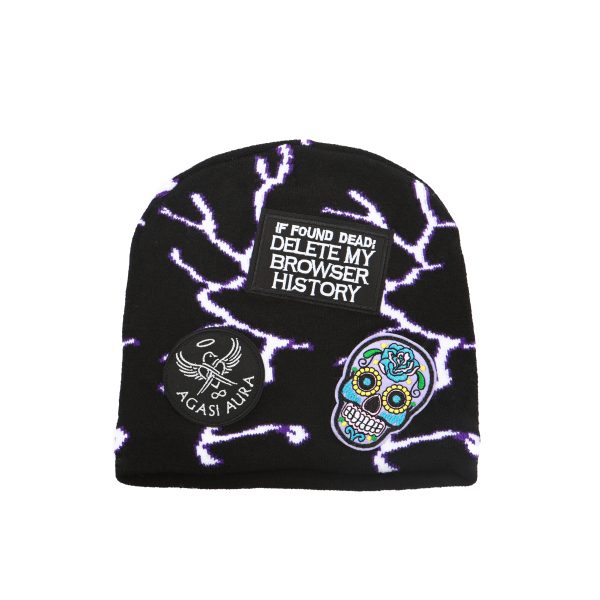 Browser History Skull Beanie