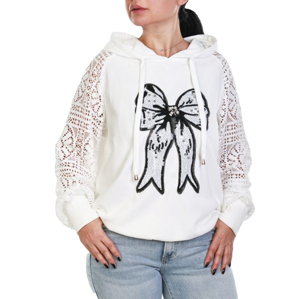 Luxe Bow Lace Hoodie - Image 2